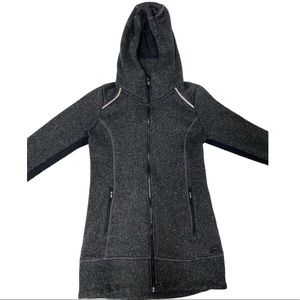 Athleta Dark Gray Zip Up  Hooded Sweater Size Small